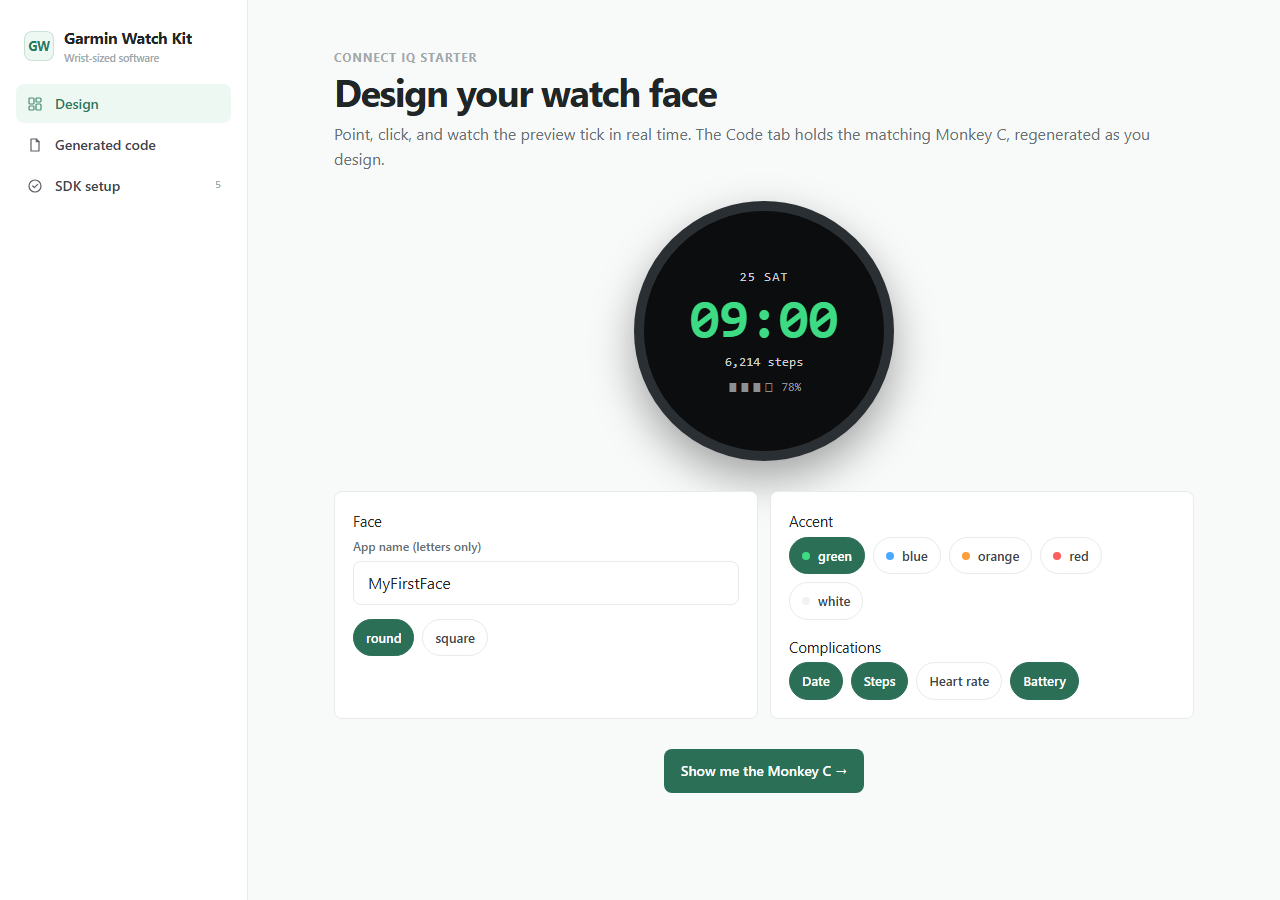 Garmin Watch Kit: The designer